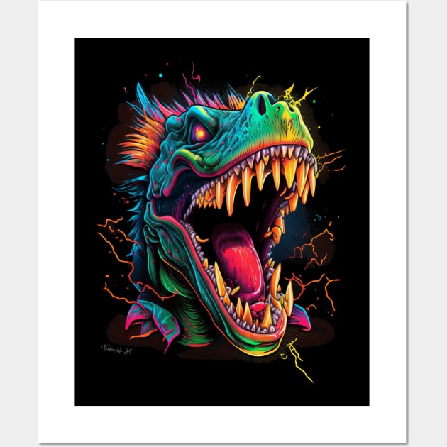 Dangerous Dinosaurs 3D-Effect  #1 Wall Art by Farbrausch Art